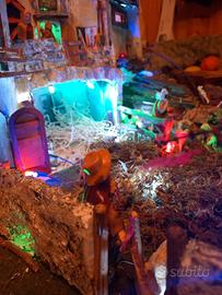 Presepe artigianale con cascine brianzole