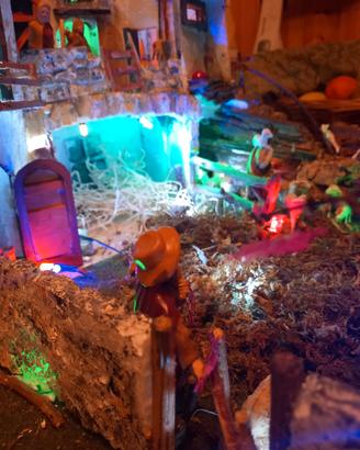 Presepe artigianale con cascine brianzole