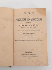 Trattato Percussione Skoda 1864 800 Libro Antico