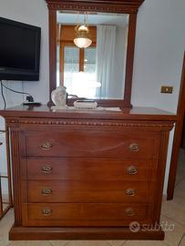 CAMERA DA LETTO in legno massello tinta noce