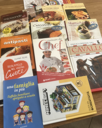 Lotto 14 libri nuovi – cucina e varie – 50 €