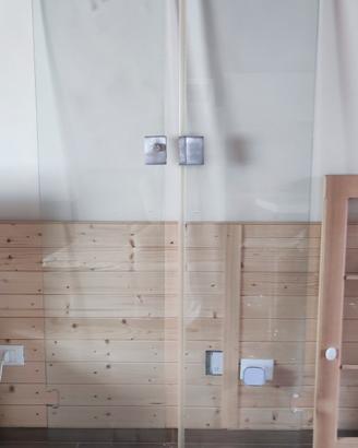 porta a due ante in vetro