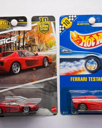 Hot Wheels SET Ferrari Testarossa - 1990 & 2024