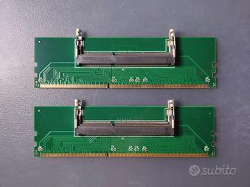 Adattatore RAM DDR3 da SODIMM a DIMM