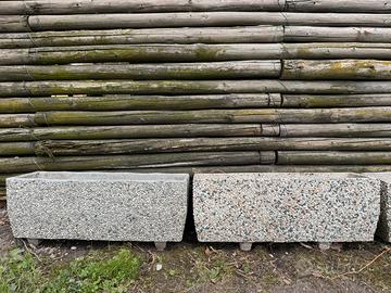 Fioriera in graniglia rettangolare 100x30