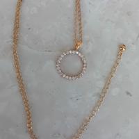Collana vintage cerchio cristalli