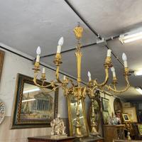 Lampadario bronzo oro