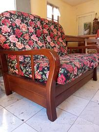 Divano due posti, legno