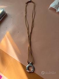 Collana corda e argento