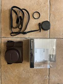 Custodia pelle Lx 100 Panasonic + accessori lumix