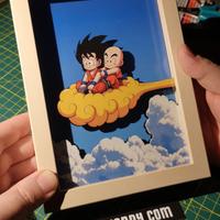 Dragon Ball Z - Goku & Crilin - Quadro 3D