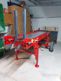 Sega e spacca carrello a catena nastro per legna