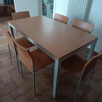 TAVOLO 140x80 ALLUNGABILE A 200 CON 6 SEDIE