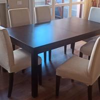 Tavolo ikea 175 x 95.Aperto 260 x 95 + 6 sedie