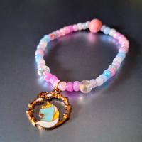Braccialetto perline colorate con ciondolo unicorn