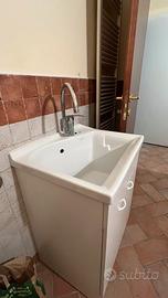 Lavatoio lavanderia ceramica Dolomite Lago 50x60cm