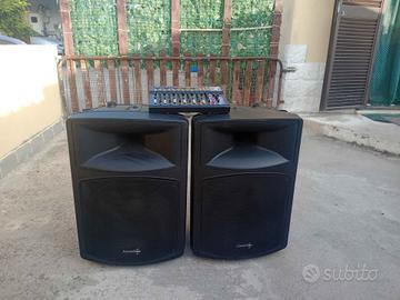 CASSE ACUSTICHE ATTIVE + MIXER