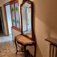 Console stile liberty con specchio
