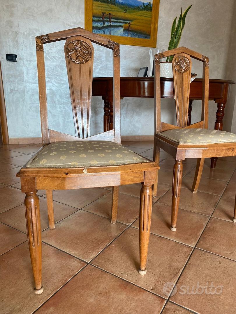 48835 Set n 4 sedie Liberty in legno e tessuto – dalbrocante