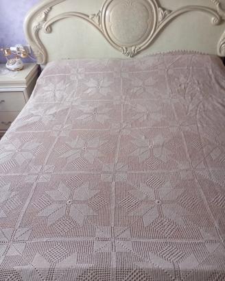 coperta fatta ad uncinetto in cotone macro' 