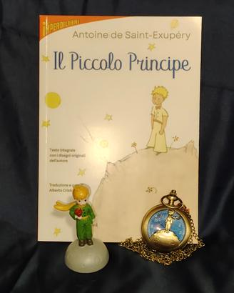 Lotto Il Piccolo Principe- libro, statua, orologio