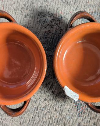 tegame di terracotta 10cm pezzi 2