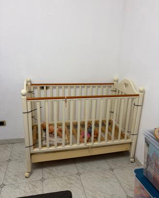 Lettino per Bambini MIBB Legno Cassettone Ruote