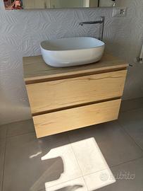 Mobile bagno Azzurra con lavabo e specchio inclusi