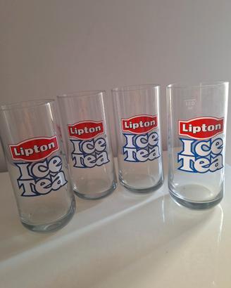 Set 4 Bicchieri Vintage Lipton Ice Tea - anni 90