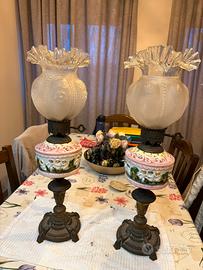 Coppia di lampade da tavolo vintage capodimonte