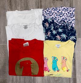 Set bambina 7 anni 6 magliette maniche corte