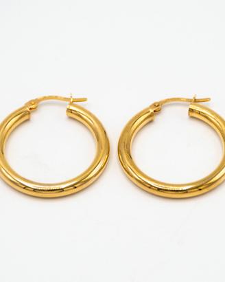 Orecchini Unaerre oro giallo 9kt a cerchio MO1006