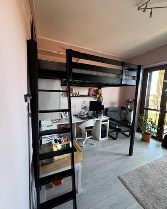Letto a soppalco Ikea Stora’ con materasso