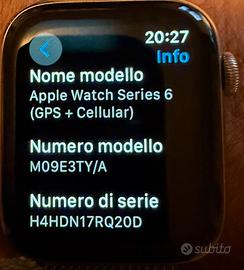 Apple watch series 6 (GPS + Cellular)