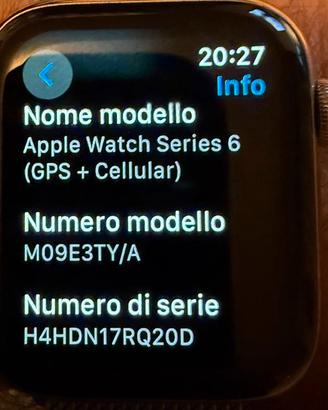 Apple watch series 6 (GPS + Cellular)