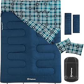 KingCamp Sacco a Pelo Matrimoniale Flanella Extra