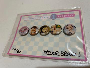 Trevor Brown, set di 5 spillette.