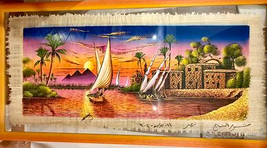 Quadro su Papiro Egiziano Originale