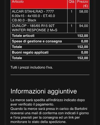 Ruote invernali dacia