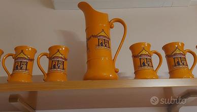 Servizio birra 5 pezzi terracotta anni 70