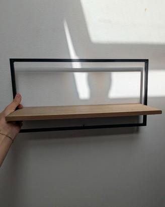 Mensole acciaio e legno