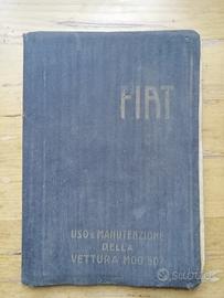uso e manutenzione vettura mod. Fiat 507 1926
