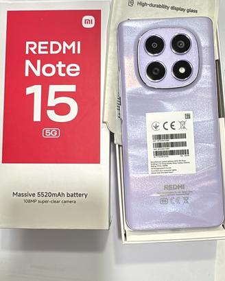 Xiaomi redmi note 15 5g 8/256gb come nuovo solo at