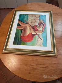 quadro con cornice legno