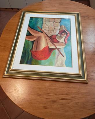 quadro con cornice legno