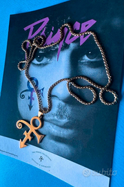 Collana e pendente "Prince Symbol" metallo dorato