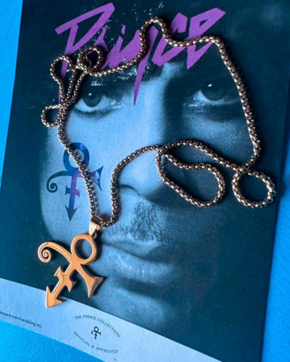 Collana e pendente "Prince Symbol" metallo dorato