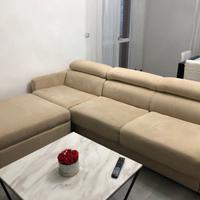 Divano letto con puff contenitore