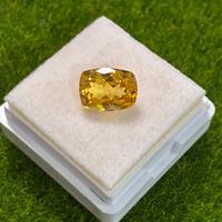 Zaffiro giallo 3.50 ct taglio cushion certificato
