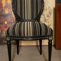 6 sedie stile Luigi XVI in legno nero